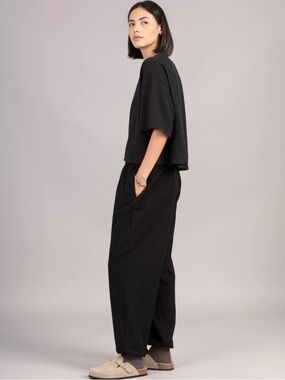 Forgotten Tribes Black Smocked Harem Women's Pants - M